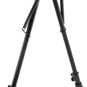 Harris Bipods H1A2 Non-Swivel H Swivel Stud, 13.50-23" Black Steel/Aluminum, Rubber Feet