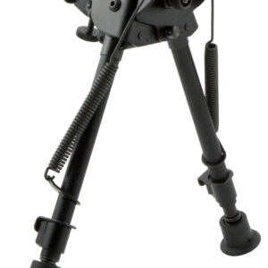 Harris Bipods LMS Swivel L Swivel Stud, 9-13", Black Steel/Aluminum, Notched Legs, Rubber Feet