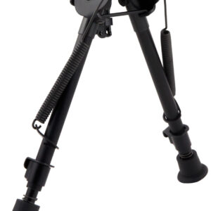 Harris Bipods LM1A2 Non-Swivel L Swivel Stud, 9-13", Black Steel/Aluminum, Notched Legs, Rubber Feet