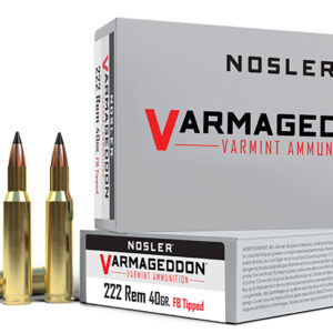 Nosler 65135 Varmageddon  222Rem 40gr Flat Base Tipped 20 Per Box/20 Case