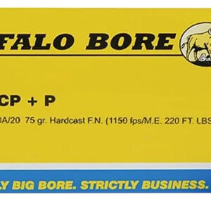 Buffalo Bore Ammunition 30A20 Personal Defense Strictly Business 32ACP +P 75gr Hard Cast Flat Nose 20 Per Box/12 Case