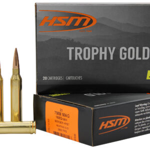 HSM 7MAG168VLD Trophy Gold Extended Range 7mm Rem Mag 168 gr Berger Hunting VLD Match 20 Per Box/ 20 Case