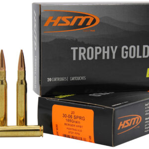 HSM 3006185VLD Trophy Gold Extended Range 30-06 Springfield 185 gr Berger Hunting VLD Match 20 Per Box/ 20 Case