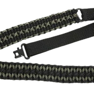 Outdoor Connection PCS80569 Paracord Sling 1" W x 43" L Adjustable Black w/Green Accents for Rifle/Shotgun