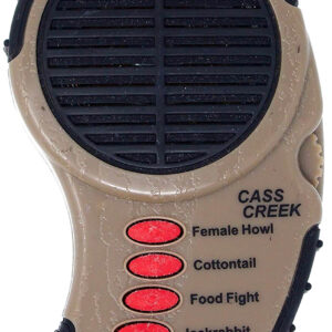 Cass Creek 010 Ergo Electronic  Predator Call, 5 Authentic Calls, Brown Plastic, Includes Belt Clip