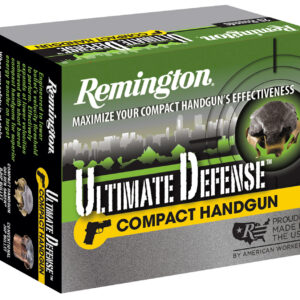 Remington Ammunition 28967 Ultimate Defense Compact Handgun 45ACP 230gr Brass Jacketed Hollow Point 20 Per Box/25 Case