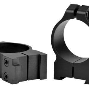 Warne 14BM Maxima  Matte Black Steel 30mm Tube Medium Vertical Split Dovetail, 0 MOA Fits CZ 550