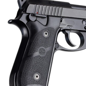 Hogue 99010 Grip Panels  Black Rubber for Taurus PT-92, PT-99