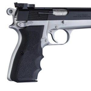 Hogue 09000 Rubber Grip  Black with Finger Grooves for Browning Hi-Power