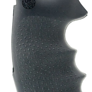 Hogue 25002 Conversion Monogrip  Black Rubber with Finger Grooves for S&W N Frame with Round Butt