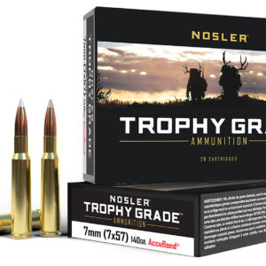 Nosler 47118 Trophy Grade  7x57mmMauser 140gr Nosler AccuBond 20 Per Box/10 Case