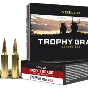 Nosler 60114 Trophy Grade Long-Range 270WSM 150gr Nosler Spitzer AccuBond Long Range 20 Per Box/10 Case