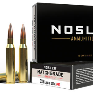 Nosler 43136 Match Grade  338LapuaMag 300gr Custom Competition Hollow Point Boat Tail 20 Per Box/10 Case