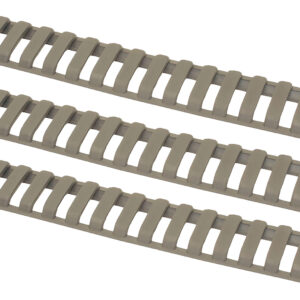 Ergo 1373DE Low-Pro Ladder Rail Covers Rifle 18 Slot Dark Earth Rubber 3 Pack