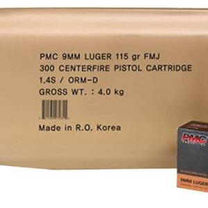 PMC 9ABP Bronze Battle Pack 9mmLuger 115gr Full Metal Jacket 300 Per Box/3 Case