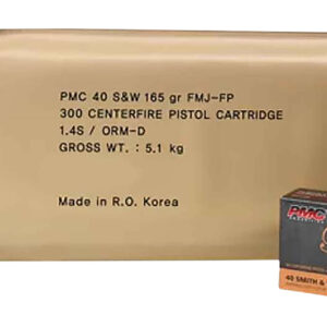 PMC 40DBP Bronze Battle Pack 40S&W 165gr Full Metal Jacket 300 Per Box/3 Case