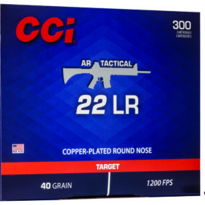 CCI 956 AR Tactical  22LR 40gr Copper Plated Round Nose 300 Per Box/10 Case
