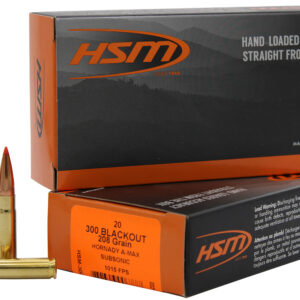 HSM 300BLK1N Match  300 Blackout 208 gr Hornady A Max 20 Per Box/ 25 Case