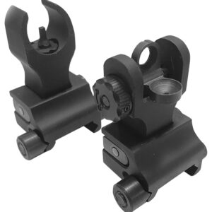 Samson FFSFRSPKG Sight Set  Black Anodized Folding HK Front, A2 Rear for AR-15