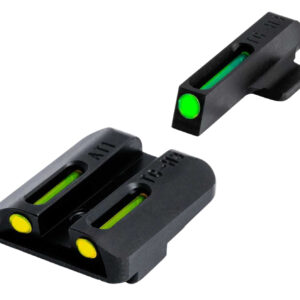TruGlo TG131GT1B TFO  Green/Tritium/Fiber Optic Front Sight-Yellow/Tritium/Fiber Optic Rear Sight Glock 42/43