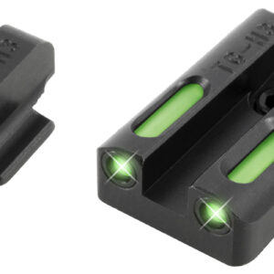 TruGlo TG13RS2A TFX  Black | Green Tritium & Fiber Optic White Outline Front Sight Green Tritium & Fiber Optic Rear Sight