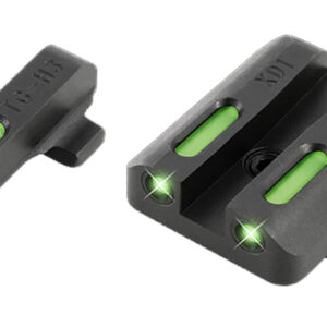 TruGlo TG13XD1A TFX  Black | Green Tritium & Fiber Optic White Outline Front Sight Green Tritium & Fiber Optic Rear Sight