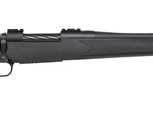 Mossberg 27892 Patriot  Full Size 30-06 Springfield 5+1 22" Matte Blued Fluted Barrel, Drilled & Tapped Matte Blued Stainless Steel Receiver, Black Fixed Synthetic Stock, Right Hand
