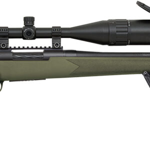 Mossberg 27924 Patriot Night Train 308 Win Caliber with 5+1 Capacity, 22" Threaded/Fluted Barrel, Matte Blued Metal Finish & OD Green Synthetic Stock Right Hand (Full Size) Includes 6-24x50mm Scope