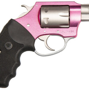 Charter Arms 52330 Pathfinder Pink Lady Small Frame 22 WMR 8 Shot 2" Stainless Steel Barrel, Pink Cerakote Aluminum Frame,  Stainless Cylinder, Black Finger Grooved Rubber Grip, Exposed Hammer