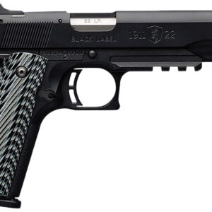 Browning 051820490 1911-22 Black Label SR Full Size 22 LR 10+1, 4.88" Stainless Steel Threaded Barrel, Matte Black Serrated Slide & Polymer Frame w/Beavertail & Picatinny Rail