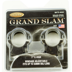 Weaver Mounts 49320 Grand Slam Windage Adjustable  Matte Black 1" Extra High