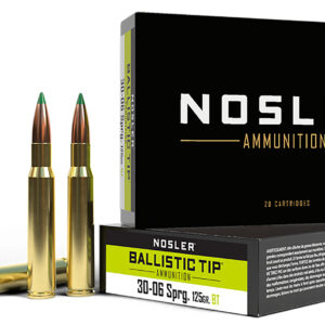 Nosler 40068 Ballistic Tip  30-06Springfield 125gr Spitzer Ballistic Tip 20 Per Box/10 Case