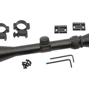Traditions A1171 Muzzleloader Scope Pack 3-9x 40mm Duplex Reticle Matte Black Includes Medium Rings & 2 Piece Base