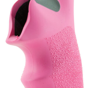 Hogue 78027 Tamer  Cushion Pink Rubber Grip with Finger Grooves for Ruger LCR, LCRx