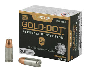 SPR GOLD DOT 9MM 124GR HP 20/200