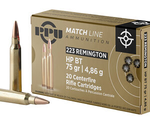 PPU .223 REM MATCH 75GR HPBT 20/1000
