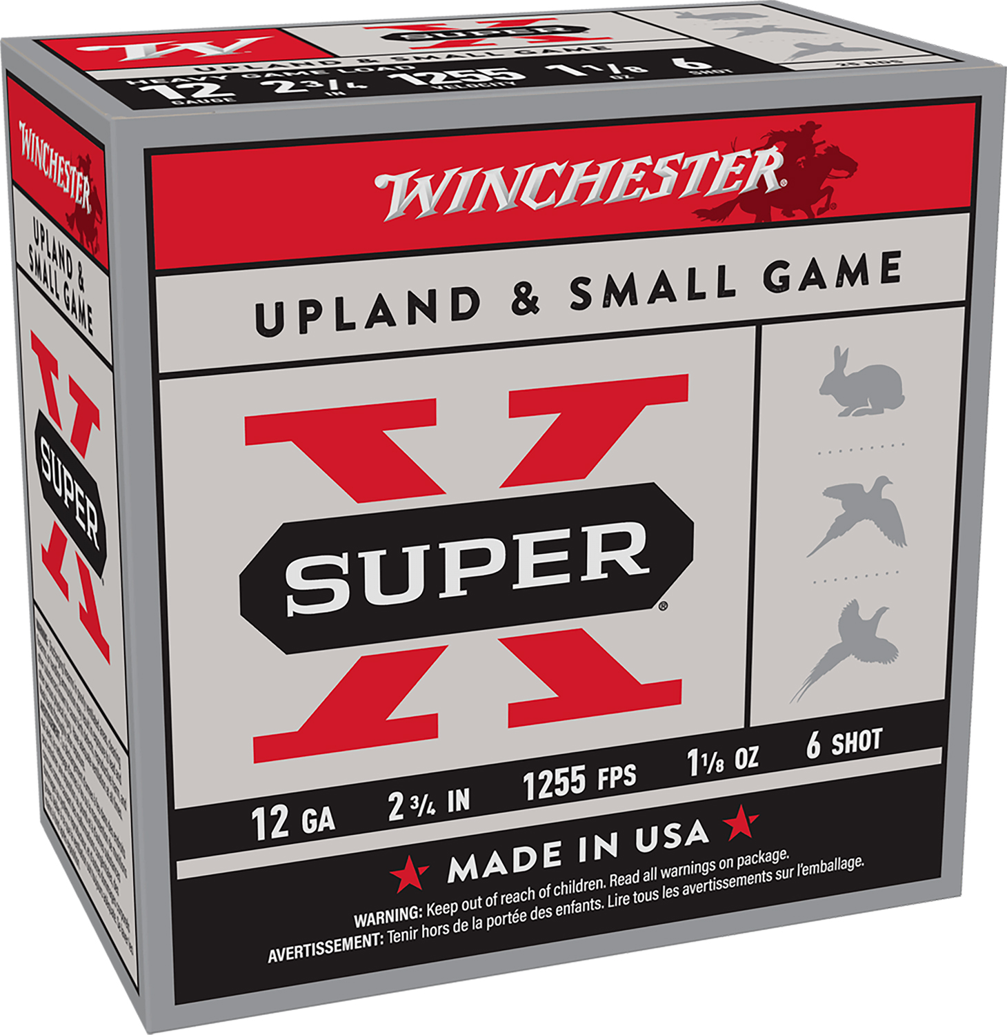 Winchester Ammo XU12H6 Super X Heavy Game Load 12Gauge 2.75" 1 1/8oz 6Shot 25 Per Box/10 Case