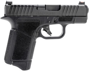 Gforce Arms GF932512 Rapture  Sub-Compact 9mm Luger 12+1 3.25" Black Steel Barrel, Black Optic Cut/Serrated Slide, Polymer Frame, Black Textured Grip