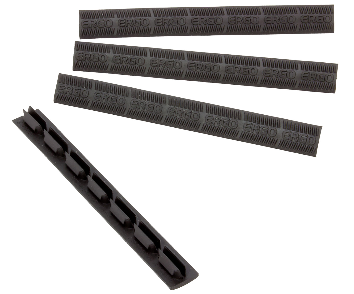 Ergo 4332BK WedgeLok Slot Cover Black Rubber, 4 Slot Low Profile w/Aggressive Texture 4 Per Pack