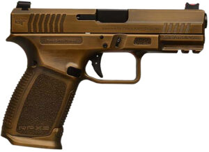 Gforce Arms GFRPX3C9BNZ Exodus 9mm Luger 15+1 4.02" Black Steel Barrel, Bronze Cerakote Serrated Steel Slide, Bronze Cerakote Polymer Frame w/Accessory Rail, Textured Grip