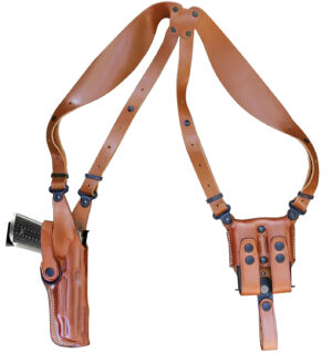 1791 Gunleather NSS2.4CBRVR Optic Ready Shoulder Vertical Brown Fits Sig P320 Right Hand