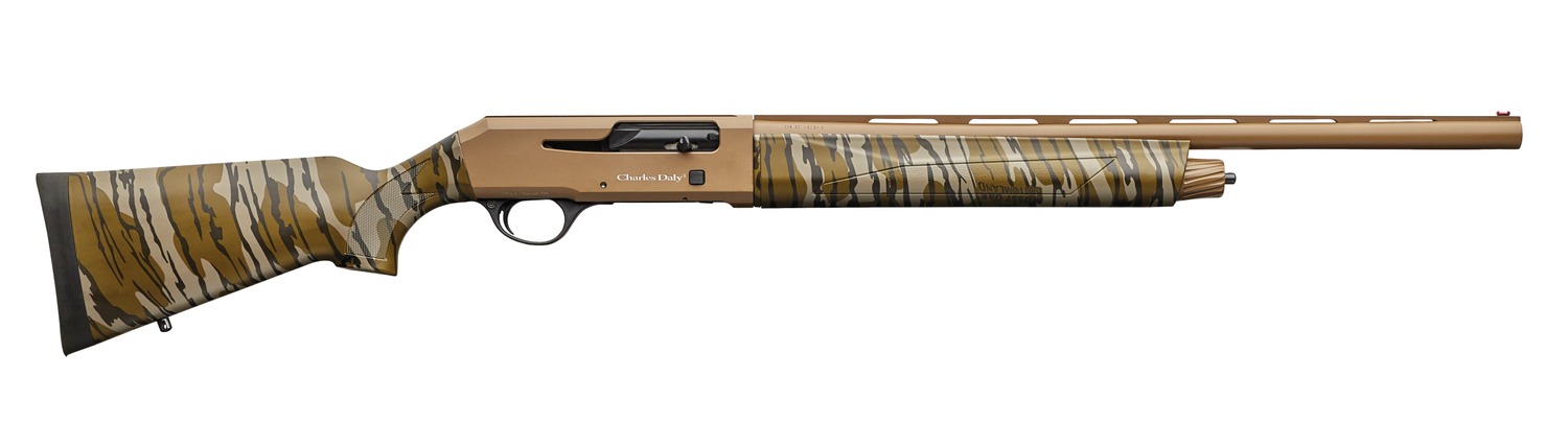 Charles Daly 930423 601 Field Compact 20 Gauge Semi-Auto 3" 4+1 22" Overall Mossy Oak Bottomland Vent Rib Barrel, Aluminum Receiver, Fixed Synthetic Stock