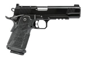 Kimber Mfg, Inc 3600301 DS Warrior 38 Super 20+1 5" Matte Stainless Barrel, KimPro Black Optic Cut/Serrated Slide, Black Stainless Steel Frame w/Beavertail & Picatinny Rail, Black Carbon Fiber Grip,