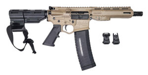 ATI ATIGAX5567MLCFDE30 Alpha Maxx 5.56 NATO 30+1 7.50" Black Threaded Barrel, Flat Dark Earth Receiver w/Picatinny Rail, M-LOK Handguard, Black Polymer Brace, A2 Grip