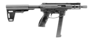 Gforce Arms GFHYB545 Jawbone 45 ACP 26+1 5" Black QPQ Threaded Barrel, Black Anodized Aluminum Alloy Receiver w/Picatinny Rail, Ace of Brace Paddle Pistol Brace, Black Polymer Grip, Ambidextrous
